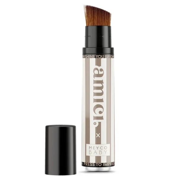 Amici x Meyco Baby Zonnestick - Fat Stripe Taupe