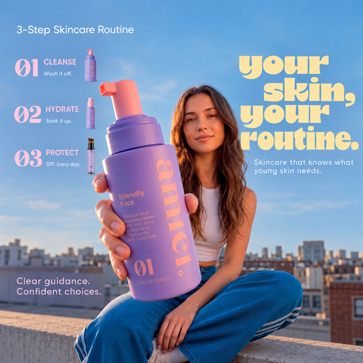 AMICI teen skincare banner mobile