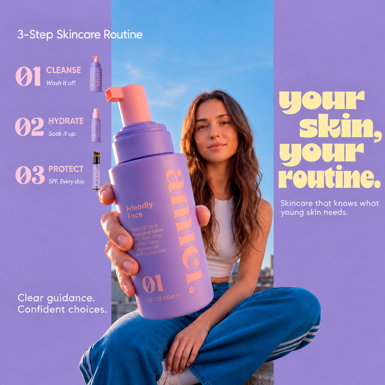 AMICI teen skincare banner mobile