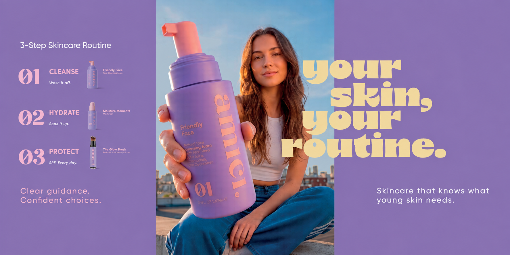 AMICI teen skincare banner